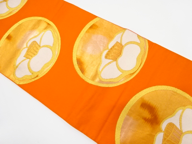 JAPANESE FUKURO OBI / WOVEN CAMELLIA